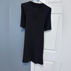Lululemon casual black dress, tie up.
